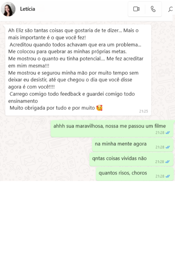 Depoimento 4 da Cliente sobre a Detlhes Consultoria